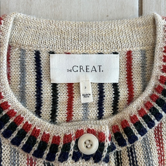 The Great. the Tiny Stripe Cardigan - Picture 8 of 12